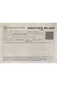 Sanayi Sicil Belgesi